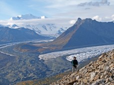 Mount Blackburn, Wrangell Mountains & Glaciers from above my home at Kennecott, Alaska