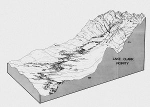 Alaska Natural Landscapes Lake Clark illustration