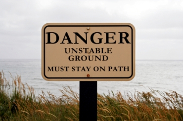 Danger Unstable Ground - Must Stay on Path